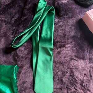 Elegant Green Satin Tie